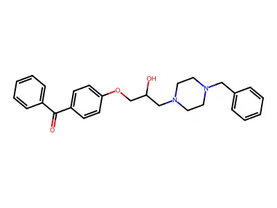 {4-[3-(4-Benzyl-1-piperazinyl)-2-hydroxypropoxy]phenyl}(phenyl)methanone structure