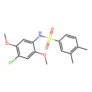 N-(4-chloro-2,5-dimethoxyphenyl)-3,4-dimethylbenzenesulfonamide structure