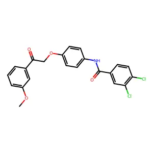 3,4-dichloro-N-[4-[2-(3-methoxyphenyl)-2-oxoethoxy]phenyl]benzamide structure