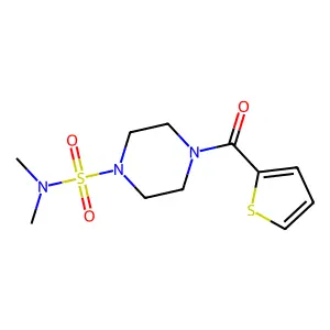 N,N-dimethyl-4-(thiophene-2-carbonyl)piperazine-1-sulfonamide structure