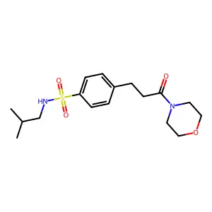 N-isobutyl-4-[3-(4-morpholinyl)-3-oxopropyl]benzenesulfonamide structure