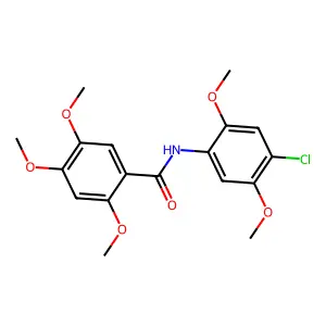 N-(4-chloro-2,5-dimethoxyphenyl)-2,4,5-trimethoxybenzamide structure