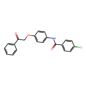 4-chloro-N-(4-phenacyloxyphenyl)benzamide structure