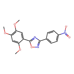 3-(4-Nitrophenyl)-5-(2,4,5-trimethoxyphenyl)-1,2,4-oxadiazole structure