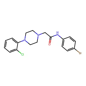 N-(4-bromophenyl)-2-[4-(2-chlorophenyl)piperazin-1-yl]acetamide structure