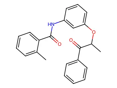 2-methyl-N-[3-(1-oxo-1-phenylpropan-2-yl)oxyphenyl]benzamide structure