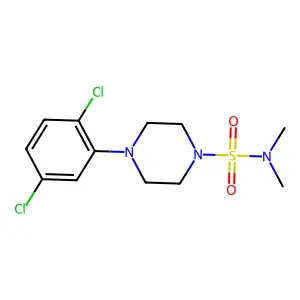 4-(2,5-dichlorophenyl)-N,N-dimethyl-1-piperazinesulfonamide structure