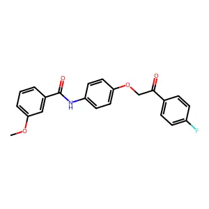 N-[4-[2-(4-fluorophenyl)-2-oxoethoxy]phenyl]-3-methoxybenzamide structure