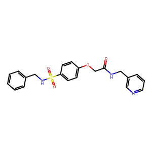 2-(4-Benzylsulfamoyl-phenoxy)-N-pyridin-3-ylmethyl-acetamide structure