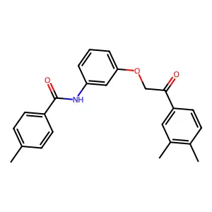 N-[3-[2-(3,4-dimethylphenyl)-2-oxoethoxy]phenyl]-4-methylbenzamide structure