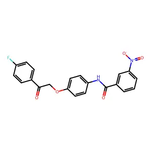 N-[4-[2-(4-fluorophenyl)-2-oxoethoxy]phenyl]-3-nitrobenzamide structure