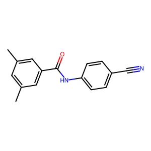 N-(4-cyanophenyl)-3,5-dimethylbenzamide structure