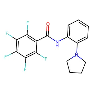 2,3,4,5,6-pentafluoro-N-(2-pyrrolidin-1-ylphenyl)benzamide structure