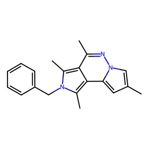 2-benzyl-1,3,4,8-tetramethyl-2H-dipyrrolo[1,2-b:3',4'-d]pyridazine structure