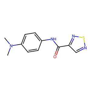 N-(4-(dimethylamino)phenyl)-1,2,5-thiadiazole-3-carboxamide structure