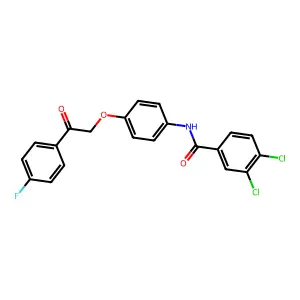 3,4-dichloro-N-[4-[2-(4-fluorophenyl)-2-oxoethoxy]phenyl]benzamide structure