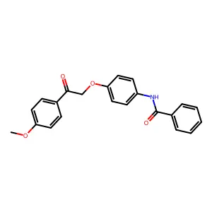 N-[4-[2-(4-methoxyphenyl)-2-oxoethoxy]phenyl]benzamide structure