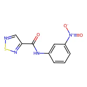 N-(3-nitrophenyl)-1,2,5-thiadiazole-3-carboxamide structure