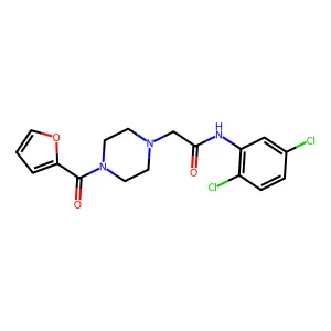 N-(2,5-Dichloro-phenyl)-2-[4-(furan-2-carbonyl)-piperazin-1-yl]-acetamide structure