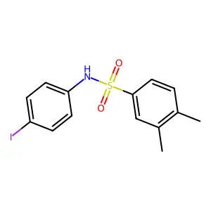 N-(4-iodophenyl)-3,4-dimethylbenzenesulfonamide structure