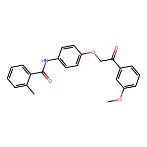 N-[4-[2-(3-methoxyphenyl)-2-oxoethoxy]phenyl]-2-methylbenzamide structure