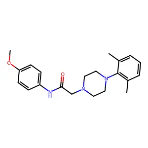 2-[4-(2,6-dimethylphenyl)piperazin-1-yl]-N-(4-methoxyphenyl)acetamide structure