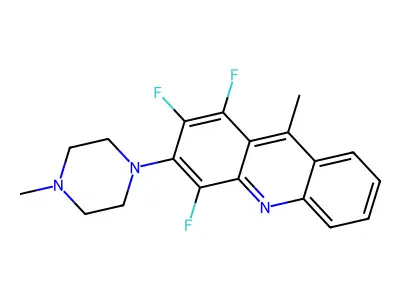 1,2,4-Trifluoro-9-methyl-3-(4-methylpiperazin-1-yl)acridine structure