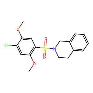 2-[(4-Chloro-2,5-dimethoxyphenyl)sulfonyl]-1,2,3,4-tetrahydroisoquinoline structure