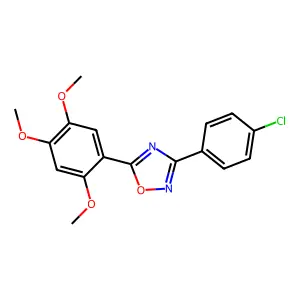 3-(4-Chlorophenyl)-5-(2,4,5-trimethoxyphenyl)-1,2,4-oxadiazole structure
