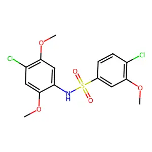 4-chloro-N-(4-chloro-2,5-dimethoxyphenyl)-3-methoxybenzene-1-sulfonamide structure