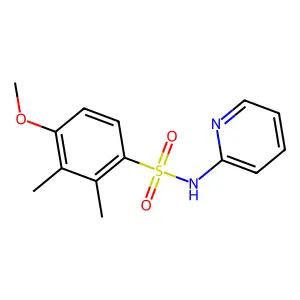 4-methoxy-2,3-dimethyl-N-pyridin-2-ylbenzenesulfonamide structure