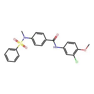 N-(3-chloro-4-methoxyphenyl)-4-[methyl(phenylsulfonyl)amino]benzamide structure