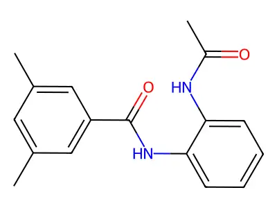 N-(2-acetamidophenyl)-3,5-dimethylbenzamide structure