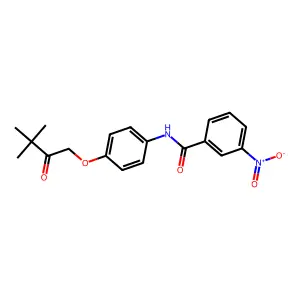N-[4-(3,3-dimethyl-2-oxobutoxy)phenyl]-3-nitrobenzamide structure