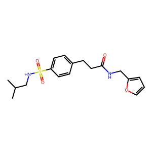 N-(2-furylmethyl)-3-{4-[(isobutylamino)sulfonyl]phenyl}propanamide structure