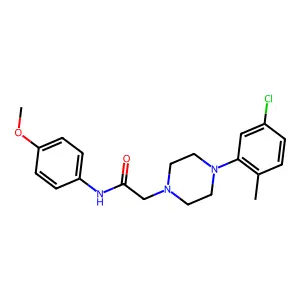 2-[4-(5-chloro-2-methylphenyl)piperazin-1-yl]-N-(4-methoxyphenyl)acetamide structure