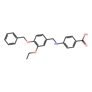 4-[(3-Ethoxy-4-phenylmethoxyphenyl)methylamino]benzoic acid structure