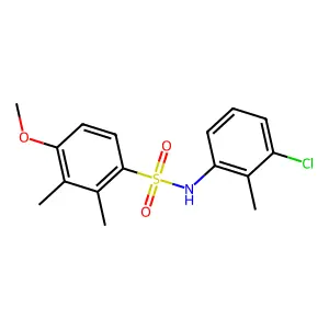 N-(3-chloro-2-methylphenyl)-4-methoxy-2,3-dimethylbenzenesulfonamide structure
