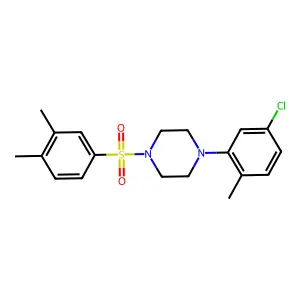 1-(5-Chloro-2-methylphenyl)-4-(3,4-dimethylbenzenesulfonyl)piperazine structure