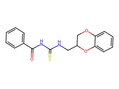 N-(2,3-dihydro-1,4-benzodioxin-3-ylmethylcarbamothioyl)benzamide structure
