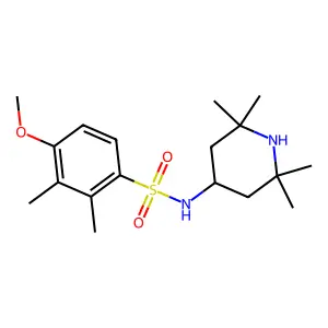 4-methoxy-2,3-dimethyl-N-(2,2,6,6-tetramethyl-4-piperidinyl)benzenesulfonamide structure
