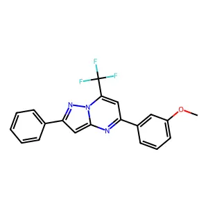 5-(3-Methoxyphenyl)-2-phenyl-7-(trifluoromethyl)pyrazolo[1,5-a]pyrimidine structure