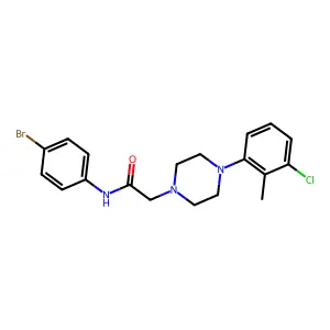 N-(4-bromophenyl)-2-[4-(3-chloro-2-methylphenyl)piperazin-1-yl]acetamide structure