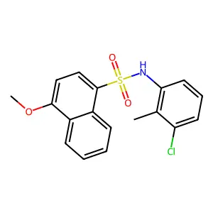 N-(3-chloro-2-methylphenyl)-4-methoxynaphthalene-1-sulfonamide structure