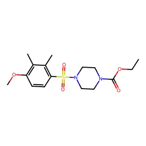 Ethyl 4-[(4-methoxy-2,3-dimethylphenyl)sulfonyl]piperazinecarboxylate structure