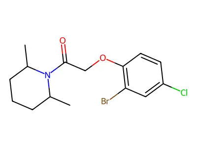 2-(2-Bromo-4-chlorophenoxy)-1-(2,6-dimethylpiperidin-1-yl)ethanone structure