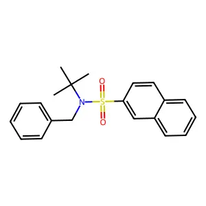 N-benzyl-N-tert-butylnaphthalene-2-sulfonamide structure