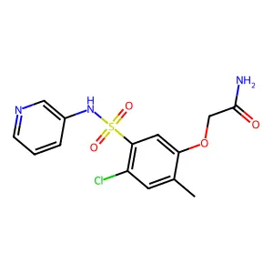 2-[4-Chloro-2-methyl-5-(pyridin-3-ylsulfamoyl)phenoxy]acetamide structure