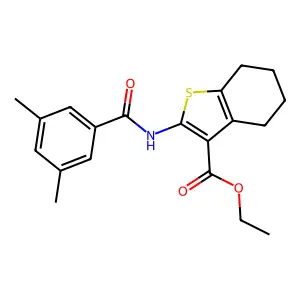 ethyl 2-(3,5-dimethylbenzamido)-4,5,6,7-tetrahydrobenzo[b]thiophene-3-carboxylate structure