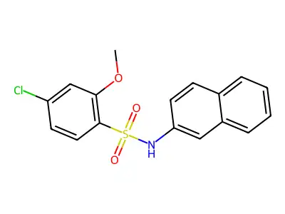 4-chloro-2-methoxy-N-(2-naphthyl)benzenesulfonamide structure